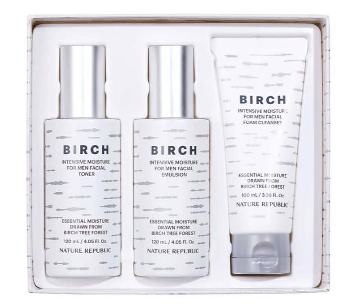 Nature Republic Birch Intensive Moisture For Men Facial Skincare Kit