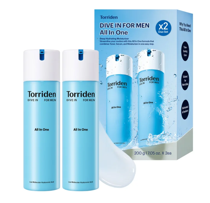 Torriden Dive In for Men All In One Moisturizer, 7.05 oz, 2-pack