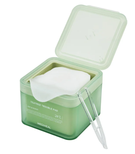 MEDIHEAL Teatree Trouble Pad Set, 100 Pads + 100 Refill Pads