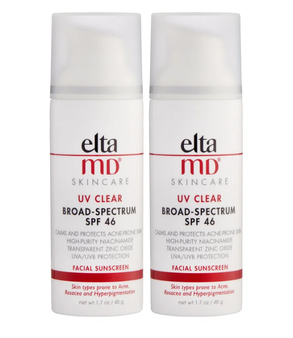 EltaMD UV Clear Broad-Spectrum Facial Sunscreen SPF 46 1.7 oz, 2-pack.c
