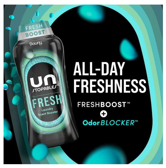 Downy Unstopables In-Wash Laundry Scent Booster Beads, Fresh, 39.9 oz