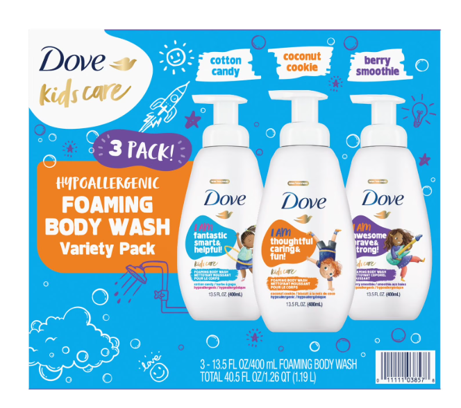 Dove Kids Care Foaming Body Wash, Variety Pack, 13.5 fl. oz., 3 pk.