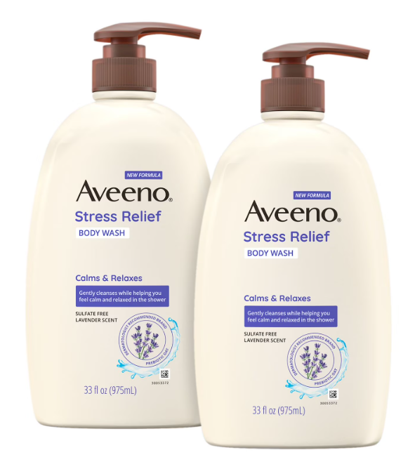 Aveeno Stress Relief Body Wash, 33 fl. oz., 2 pk.