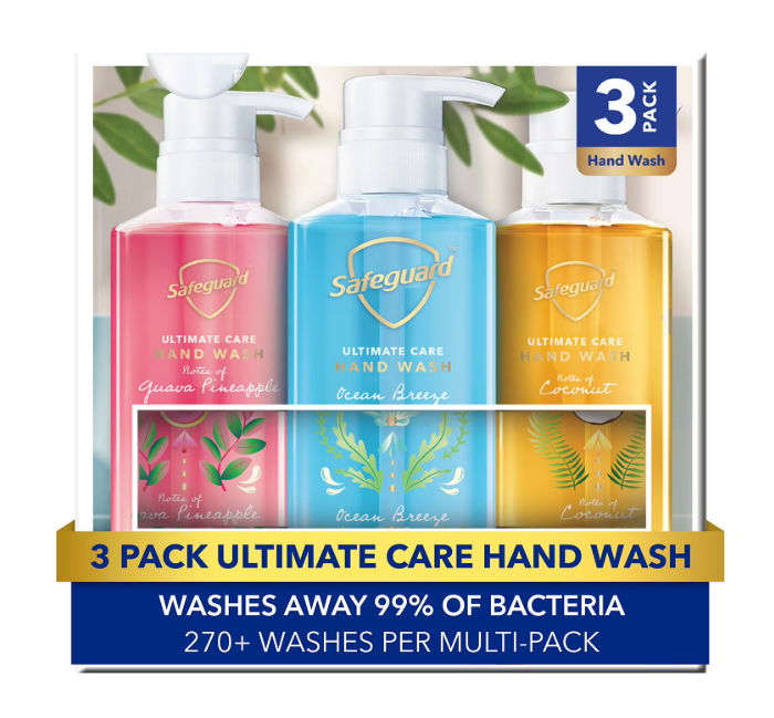Safeguard Ultimate Care Hand Wash, Variety Pack, 15.5 fl. oz., 3 pk.