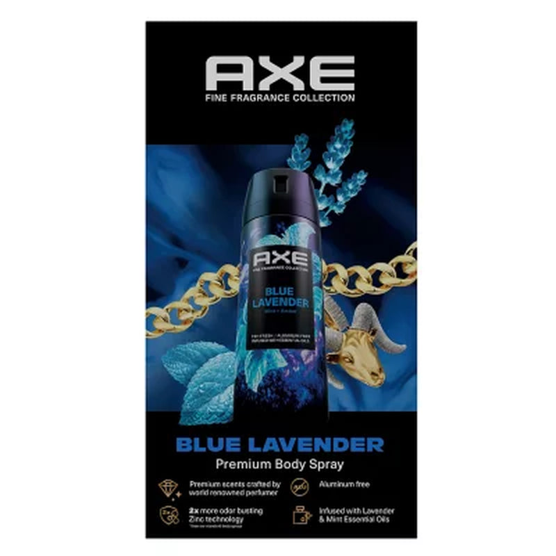 AXE Premium Deodorant Body Spray, Blue Lavender, 4 Oz., 3 Pk.