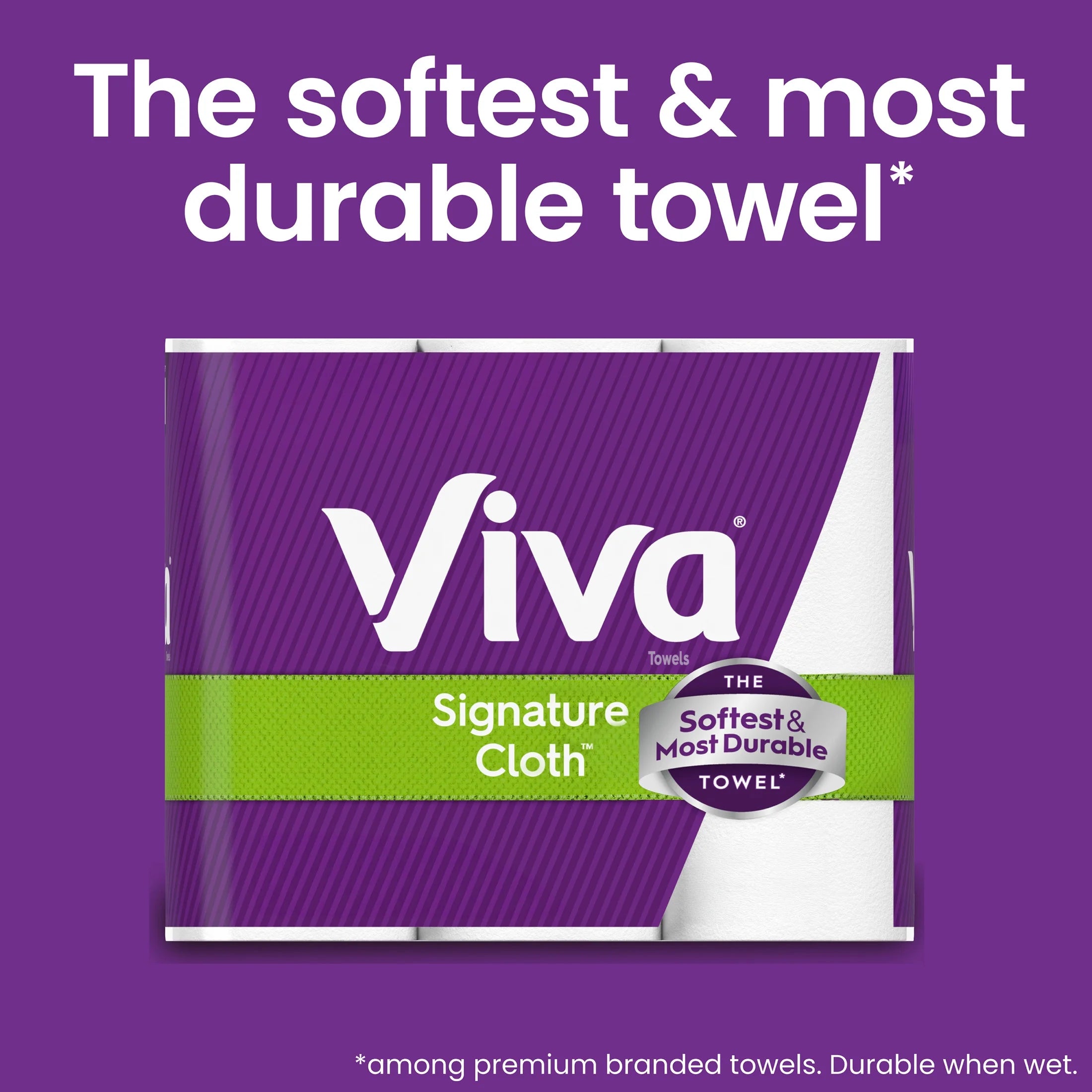 Signature Cloth Paper Towels, 6 Double Rolls, 86 Sheets per Roll