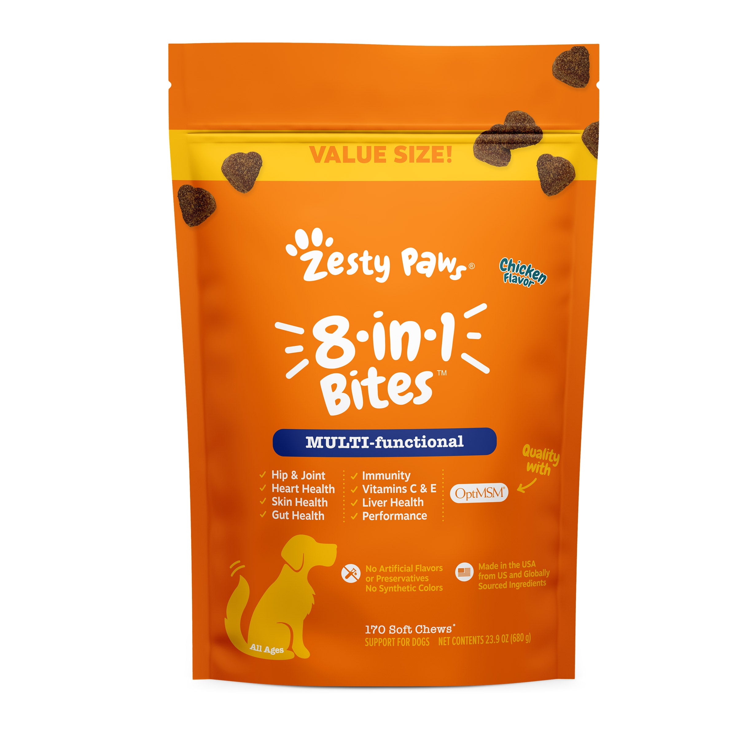 8-In-1 Multivitamin Bites for Dogs, Chicken Flavor, 170-Count