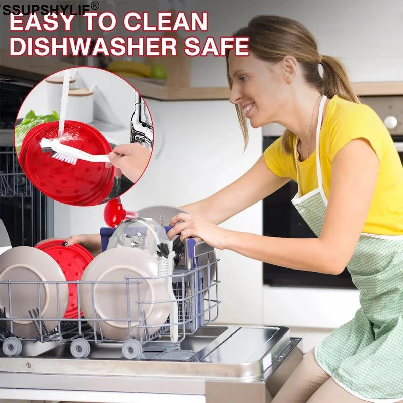 Chicken Shredder Large Chicken Breast Shredder Tool Twist with Brush&Fork, Visible Meat Shredder Machine, Anti-Slip Strip, Ergonomic Handle, BPA Free, Suitable for Pork Beef Chicken