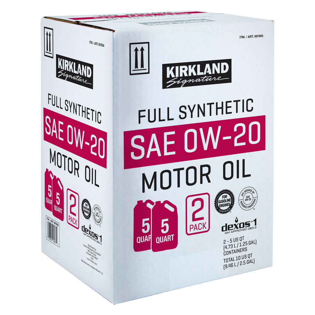 0W-20 Full Synthetic Motor Oil 5-Quart, 2-Pack