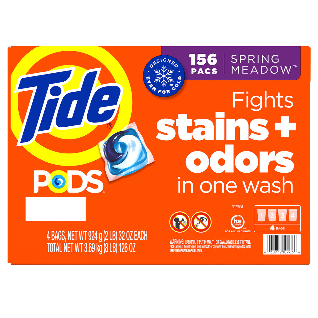 Pods HE Laundry Detergent Pods, Spring Meadow, 156-Count