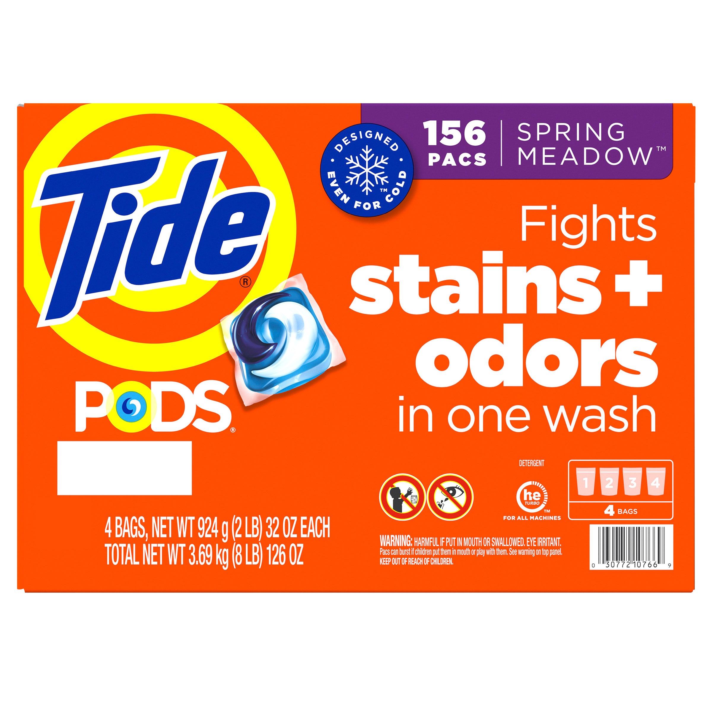 Pods HE Laundry Detergent Pods, Spring Meadow, 156-Count
