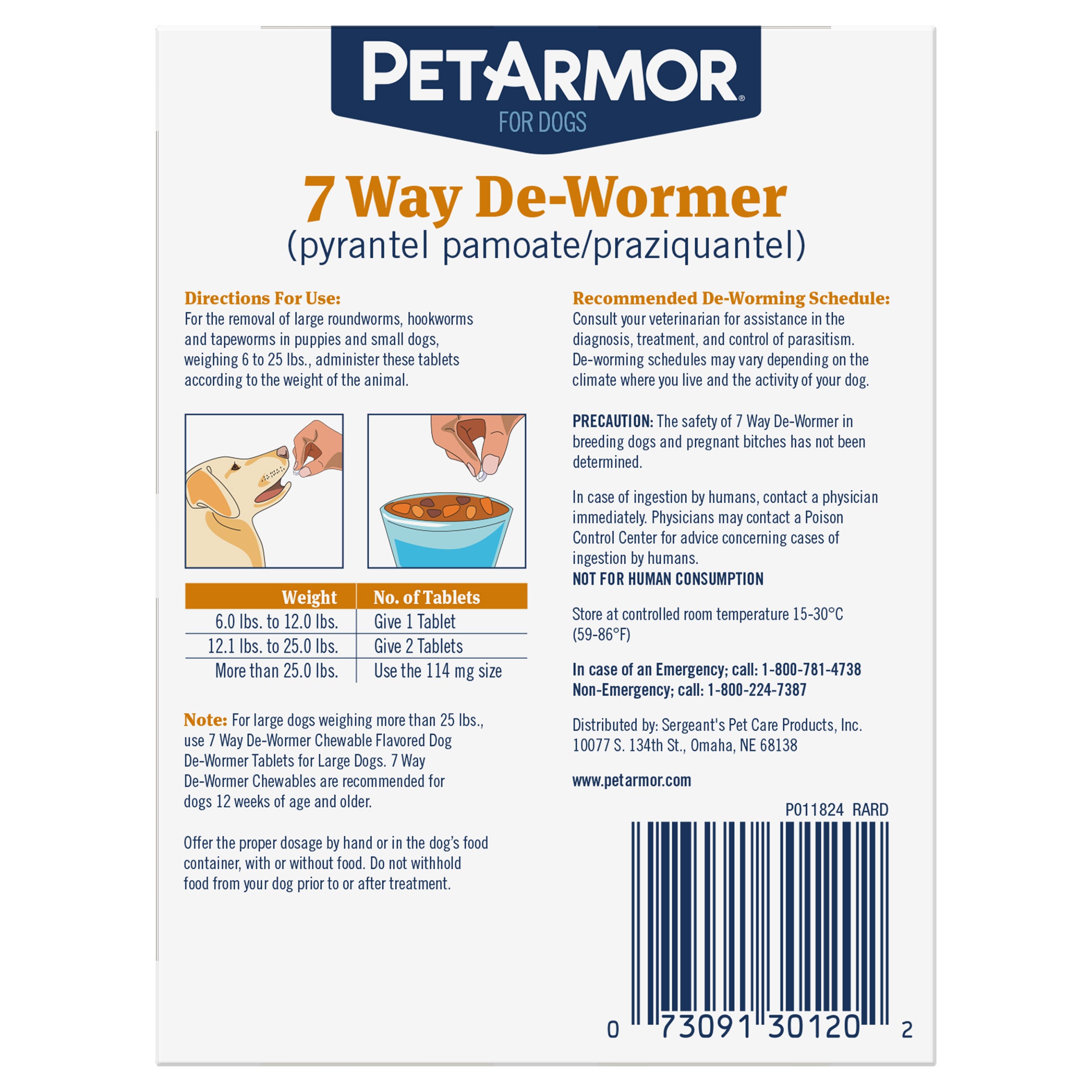 7 Way Chewable De-Wormer for Puppies and Small Dogs, 12-Count