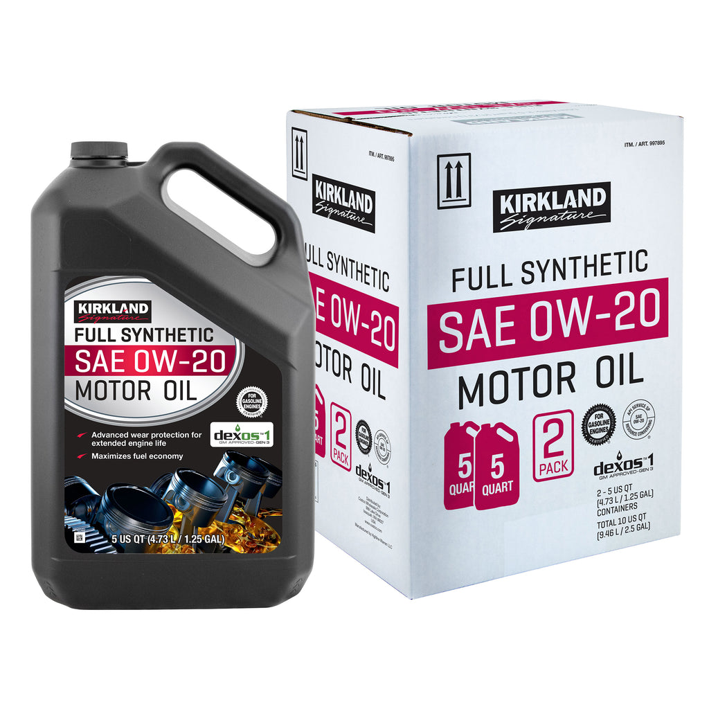 0W-20 Full Synthetic Motor Oil 5-Quart, 2-Pack