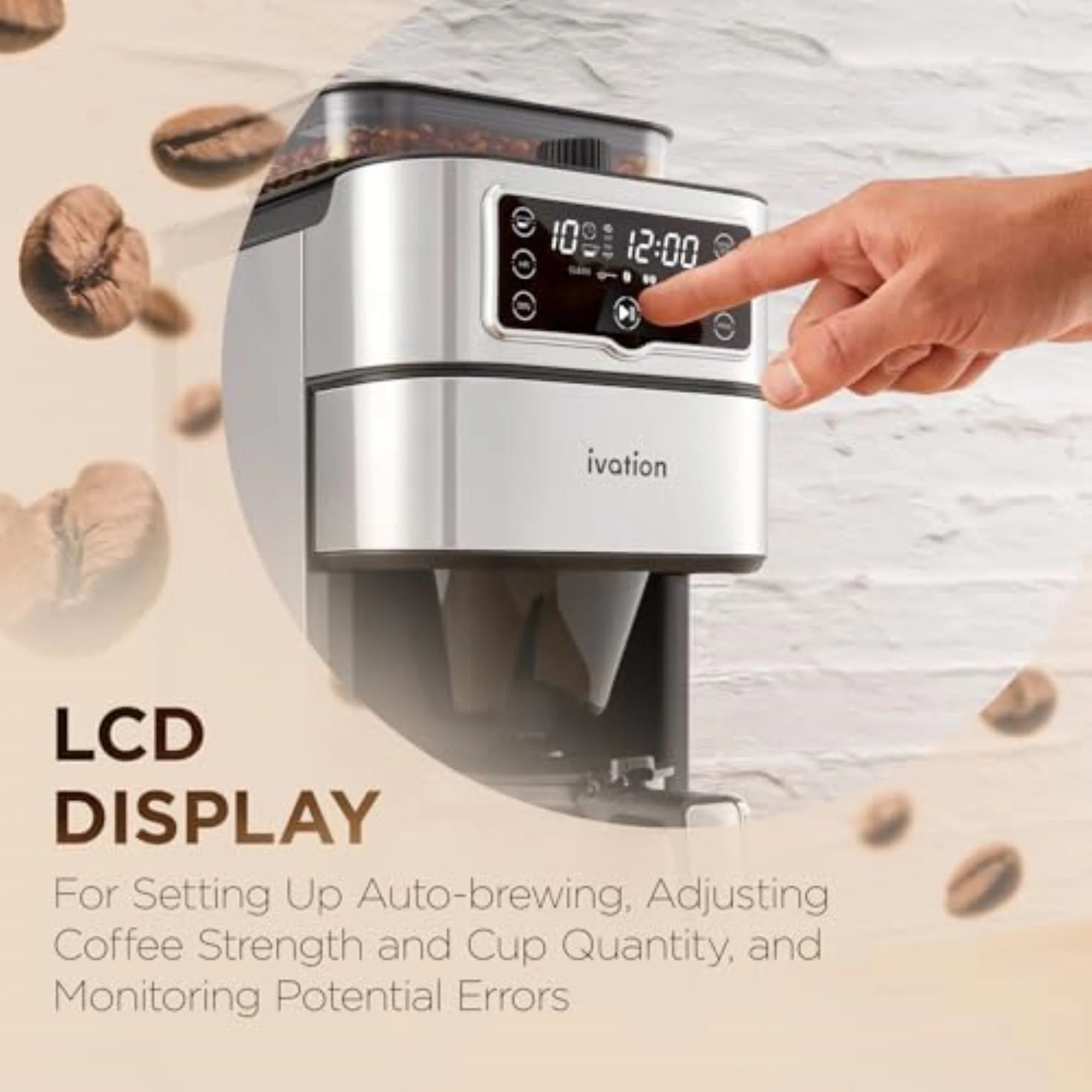Espresso & Cappuccino Maker W/ Frother 58Mm Coffee Machine Single & Double Shot Auto Clean.