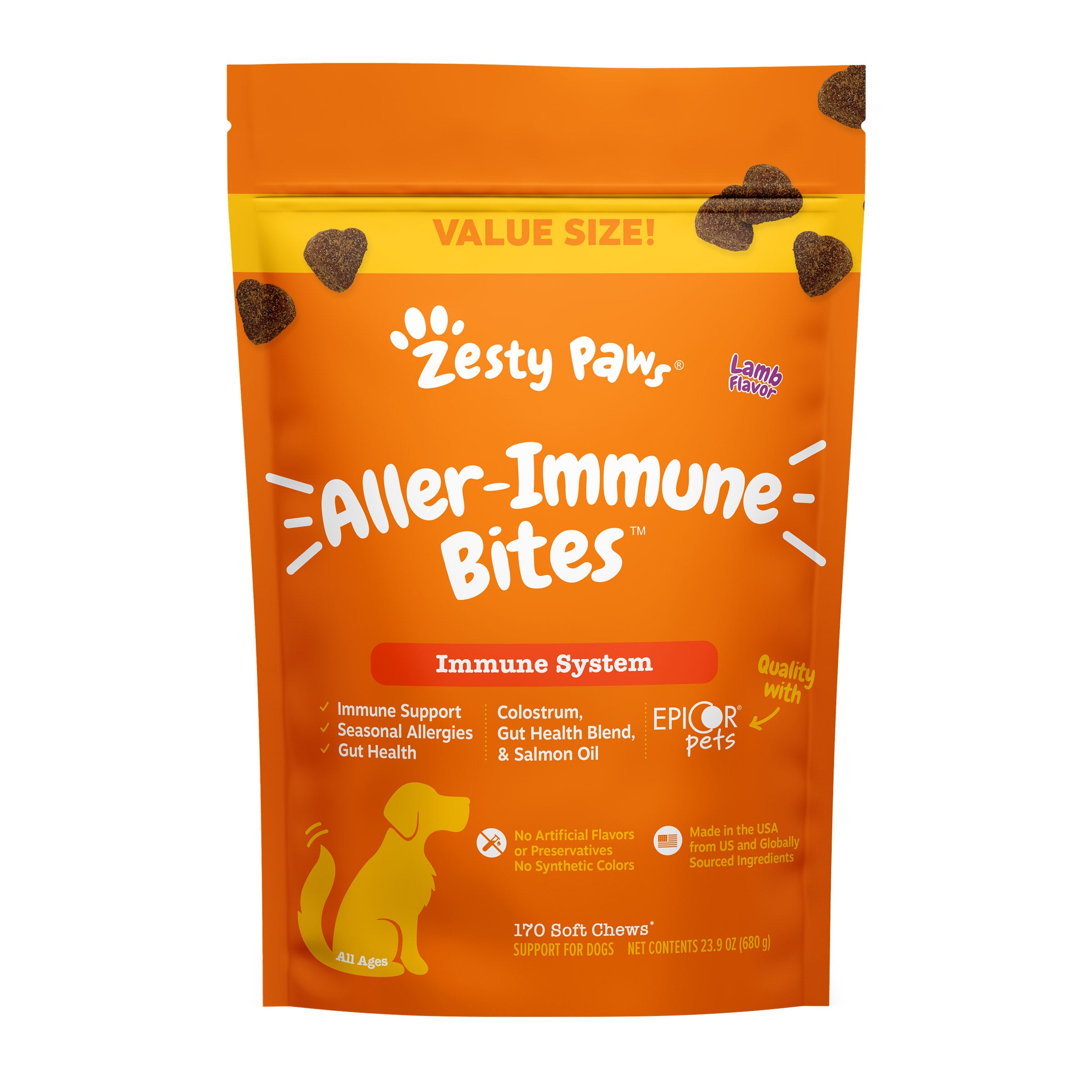 Aller-Immune Bites for Dogs, Lamb Flavor, 170-Count