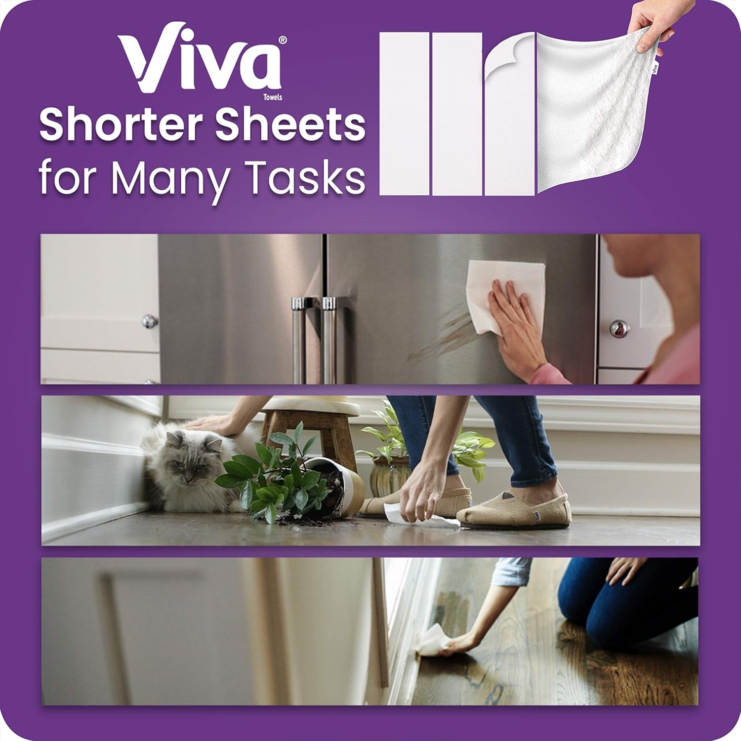 Signature Cloth Choose-A-Sheet Paper Towels, Soft & Strong Paper Towels for Ultimate Clean, White, 6 Big Rolls (Equal to 9 Regular Rolls)