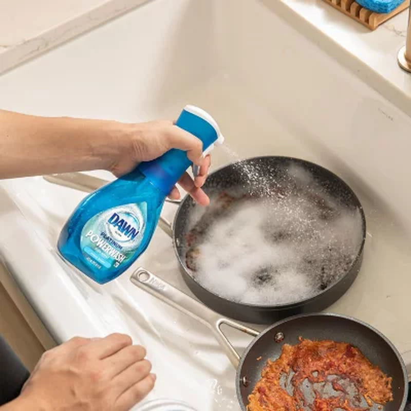 Dawn Platinum plus Powerwash Dish Spray Bottle Set, Fresh Scent, 1 Spray Bottle + 2 Refills, 64.5 Fl. Oz.