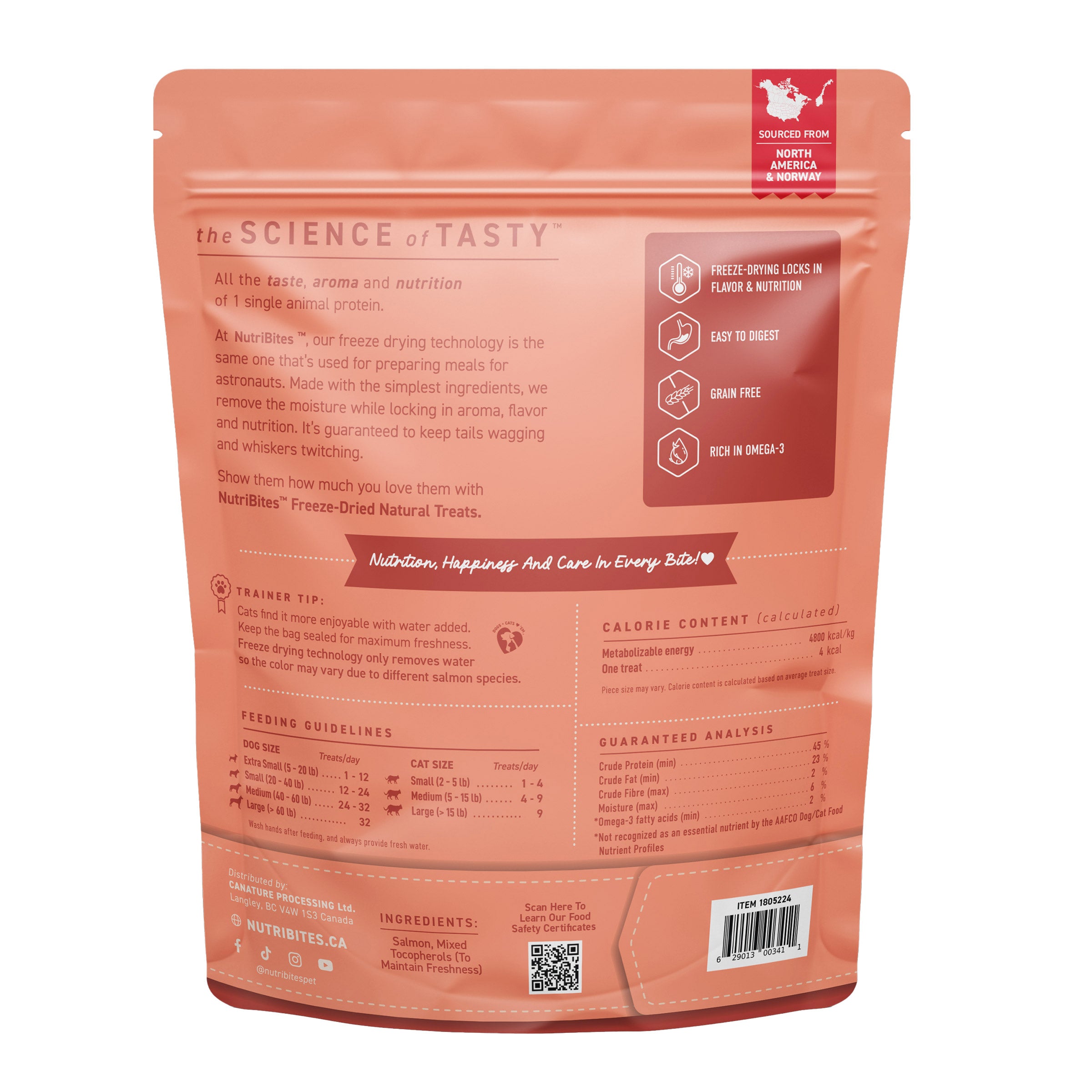 Canature  Freeze Dried Salmon, Dog and Cat Treat 18Oz, 2-Pack