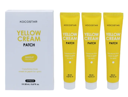 Kocostar Yellow Cream Patch - Blemish Relief, 0.67 fl oz, 3-pack.c