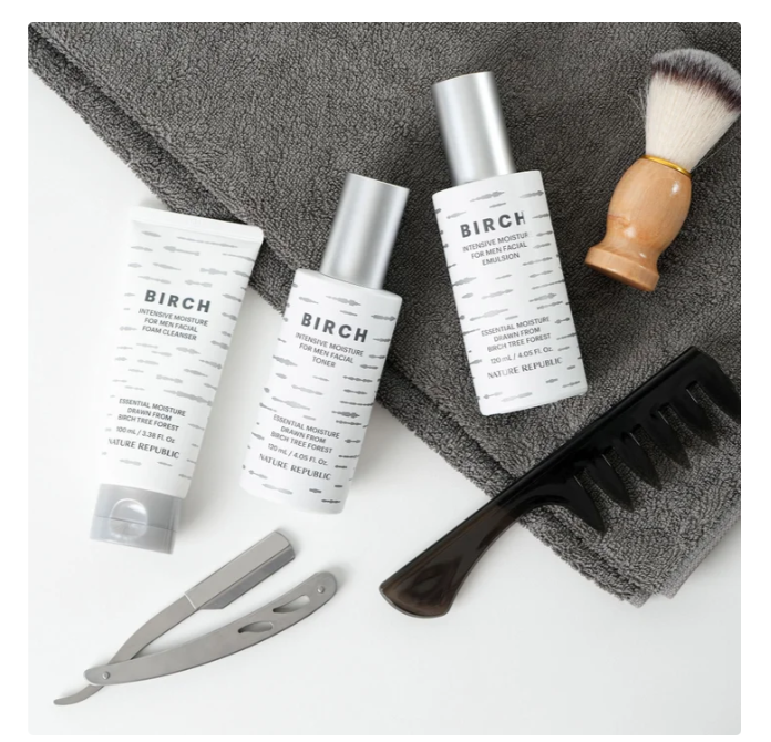 Nature Republic Birch Intensive Moisture For Men Facial Skincare Kit