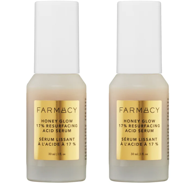 Farmacy Honey Glow 17% Resurfacing Acid Serum, 1 fl oz, 2-pack