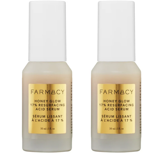 Farmacy Honey Glow 17% Resurfacing Acid Serum, 1 fl oz, 2-pack