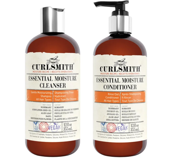 Curlsmith Essential Moisture Cleanser 12 fl oz + Essential Moisture Conditioner 12 fl oz Set
