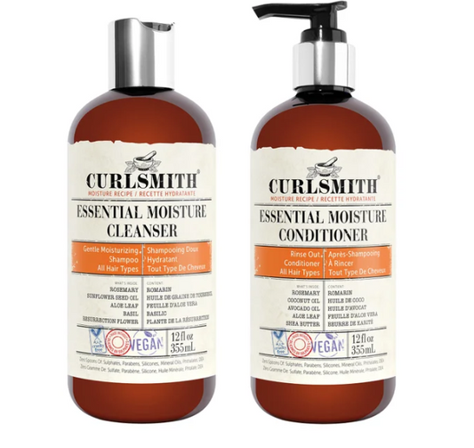 Curlsmith Essential Moisture Cleanser 12 fl oz + Essential Moisture Conditioner 12 fl oz Set