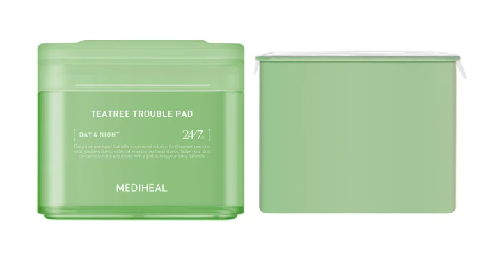 MEDIHEAL Teatree Trouble Pad Set, 100 Pads + 100 Refill Pads
