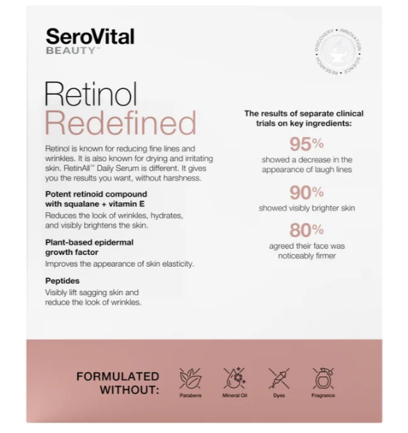 SeroVital RetinAll Daily Serum, 1.0 fl oz, 2-pack