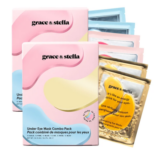 grace & stella Under Eye Mask, Under Eye Patches Combo Pack, 36-count, 2-pack