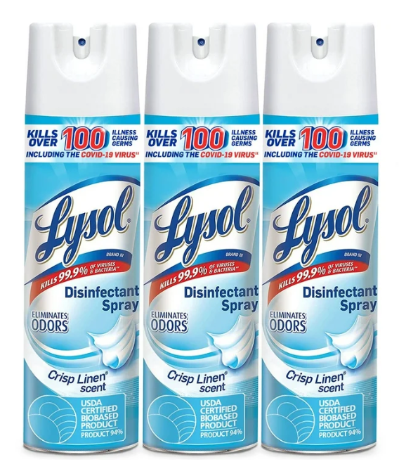 Lysol Disinfectant Spray, Crisp Linen 19 oz., 3 pk.