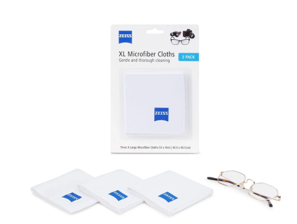 ZEISS Jumbo Microfiber Cleaning Cloths, 3 pk.