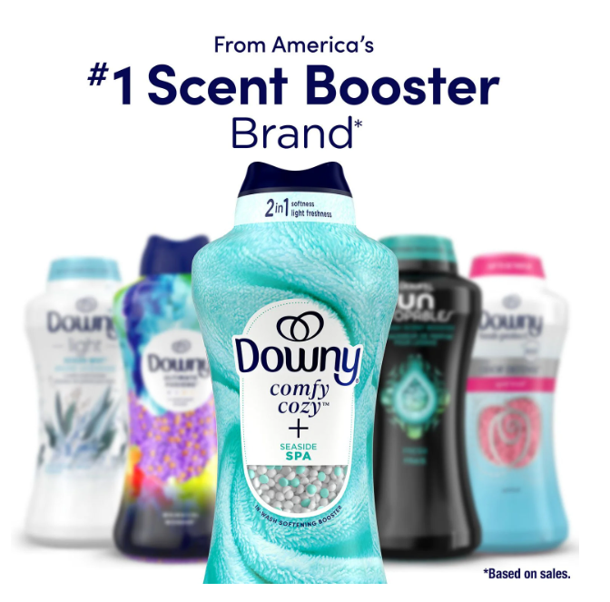 Downy Comfy Cozy In-Wash Laundry Scent Booster Beads, Seaside Spa Scent, 32.1 oz