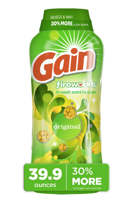 Gain Fireworks In-Wash Scent Booster Beads, Original Scent, 39.9 oz