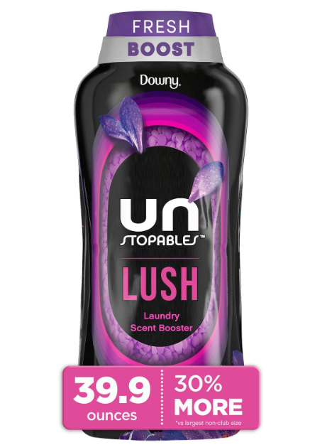 Downy Unstopables In-Wash Laundry Scent Booster Beads, Lush, 39.9 oz