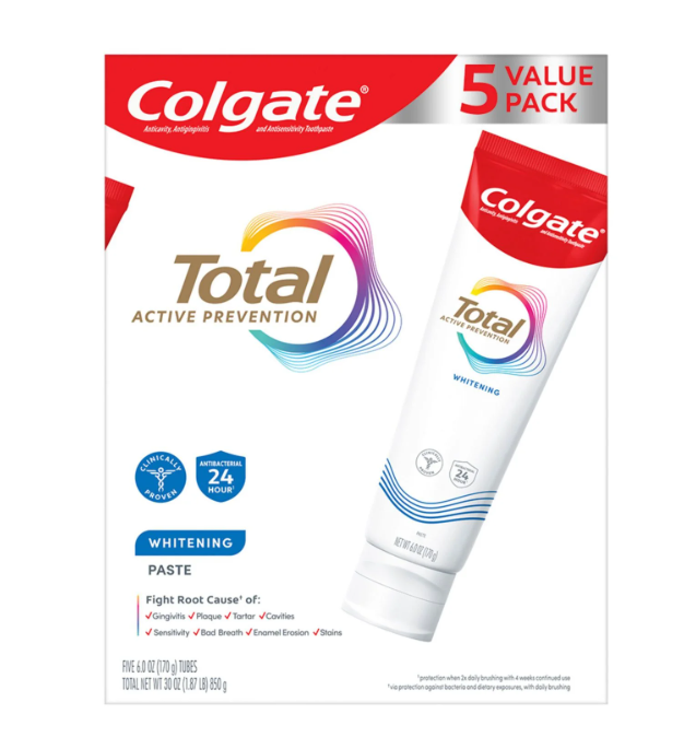 Colgate Total Whitening Toothpaste, 6 oz., 5 pk.