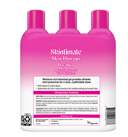 Skintimate Skin Therapy Dry Skin Shave Gel. 9.5 oz., 3 pk. S