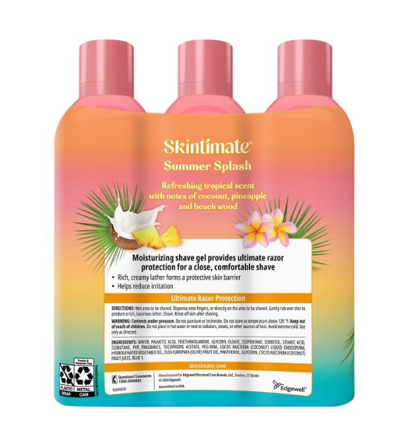 Skintimate Summer Splash Shave Gel, 9.5 oz., 3 pk. S