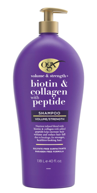 OGX Volume & Strength + Biotin & Collagen Shampoo, 40 fl. oz.