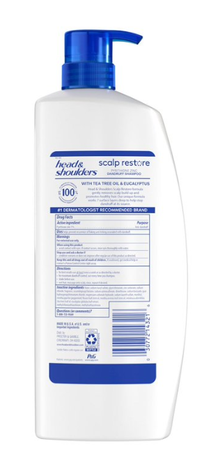 Head & Shoulders Scalp Restore Shampoo, 38.8 fl. oz.