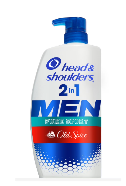 Head and Shoulders Pure Sport for Men's 2-in-1 Shampoo and Conditioner, 40 fl. oz.