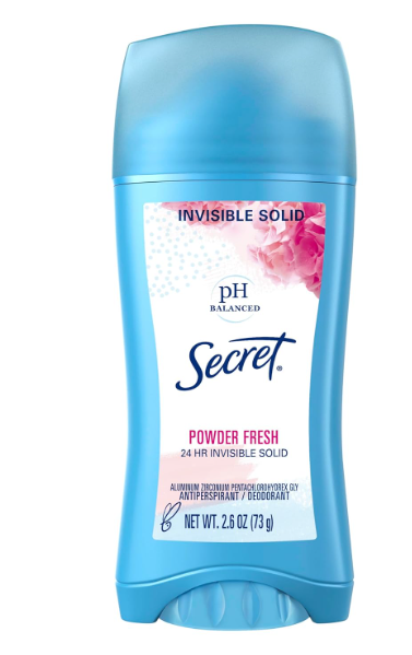 Secret Invisible Solid Antiperspirant and Deodorant, Powder Fresh, 2.6 oz., 5 pk.