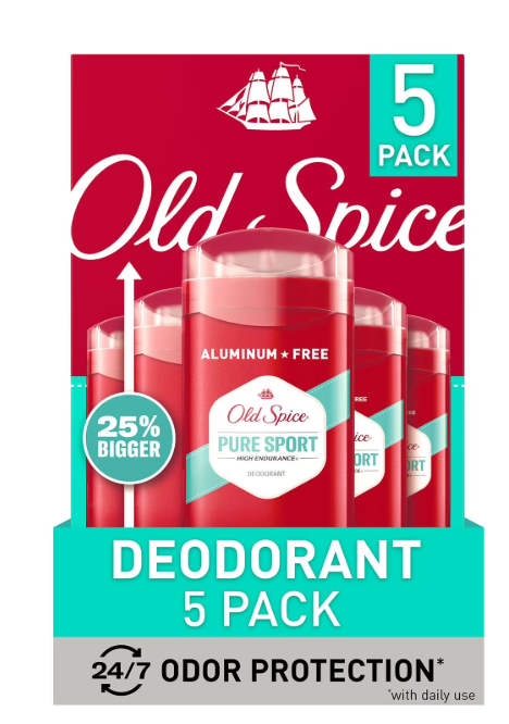Old Spice High Endurance Deodorant, 48-Hr. Protection, Pure Sport, 3.0 oz., 5 pk.