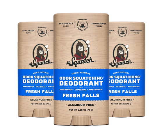 Dr. Squatch Fresh Falls Wide Stick Deodorant, 2.65 oz., 3 pk.