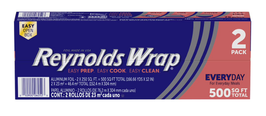 Reynolds Wrap Everyday 12" Aluminum Foil 250 sq. ft., 2 pk.