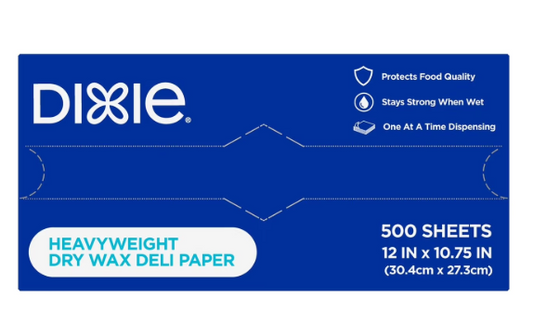 Dixie Heavyweight Dry Wax Deli Paper 12" X 10.75", 500 ct.