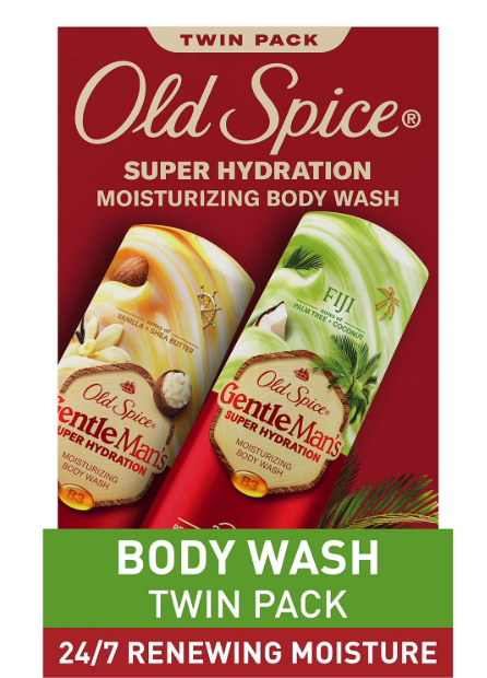 Old Spice Gentle Man's Super Hydration Body Wash, 20 fl. oz., 2pk.