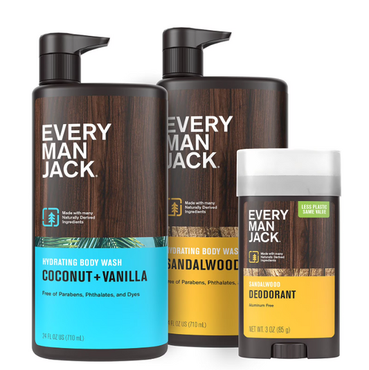 Every Man Jack Sandalwood & Coconut Vanilla Body Wash and Deodorant Kit