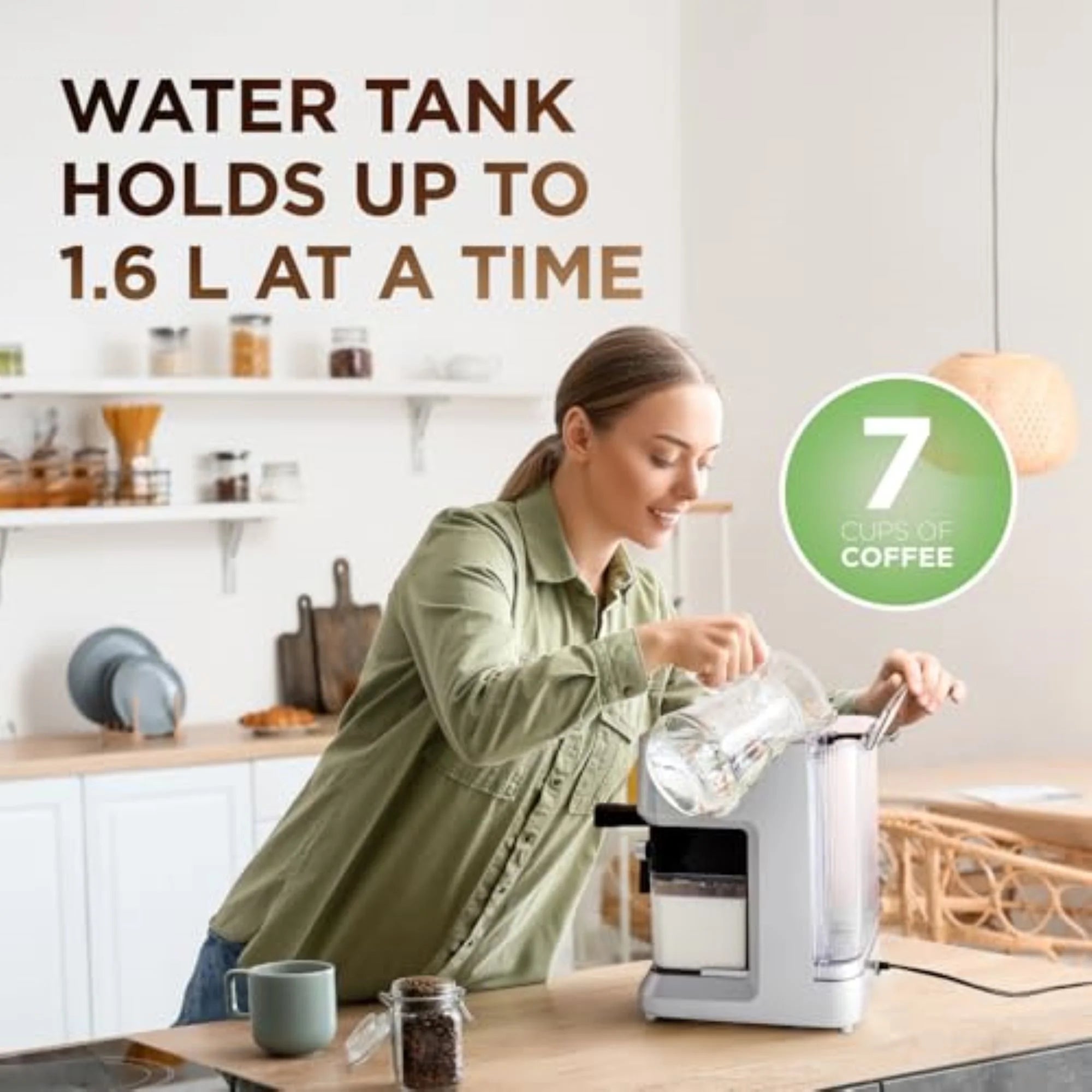 Espresso & Cappuccino Maker W/ Frother 58Mm Coffee Machine Single & Double Shot Auto Clean.
